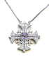 Sterling Classic Jerusalem Cross Opening Magnetic Necklace